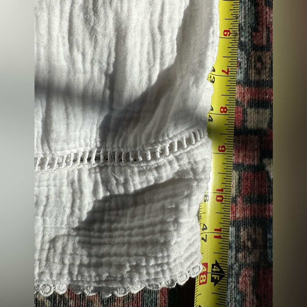 Chico’s white cotton gauze shift dress lined size 3 L - Picture 7 of 10